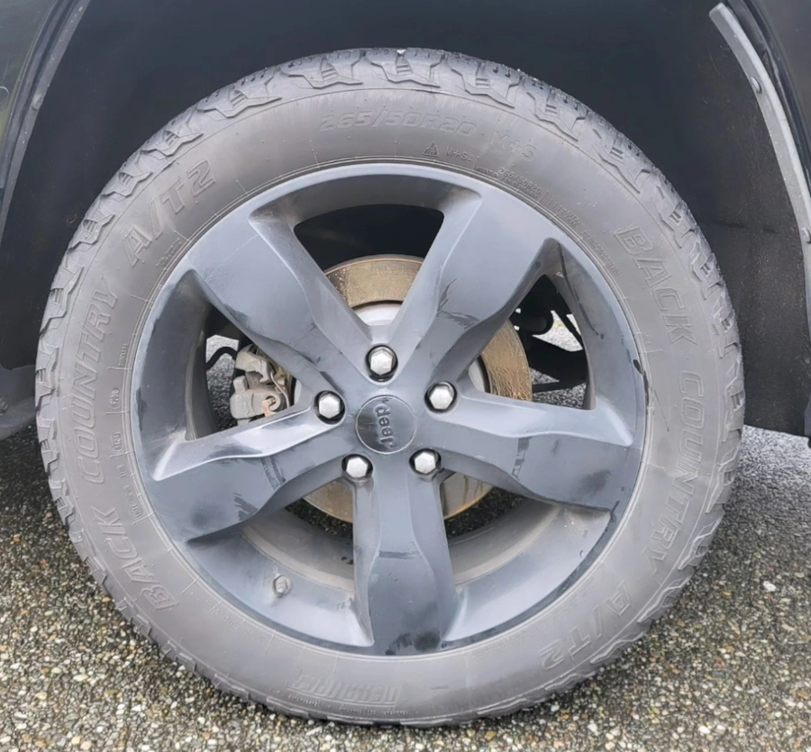 Before wheel cleaning