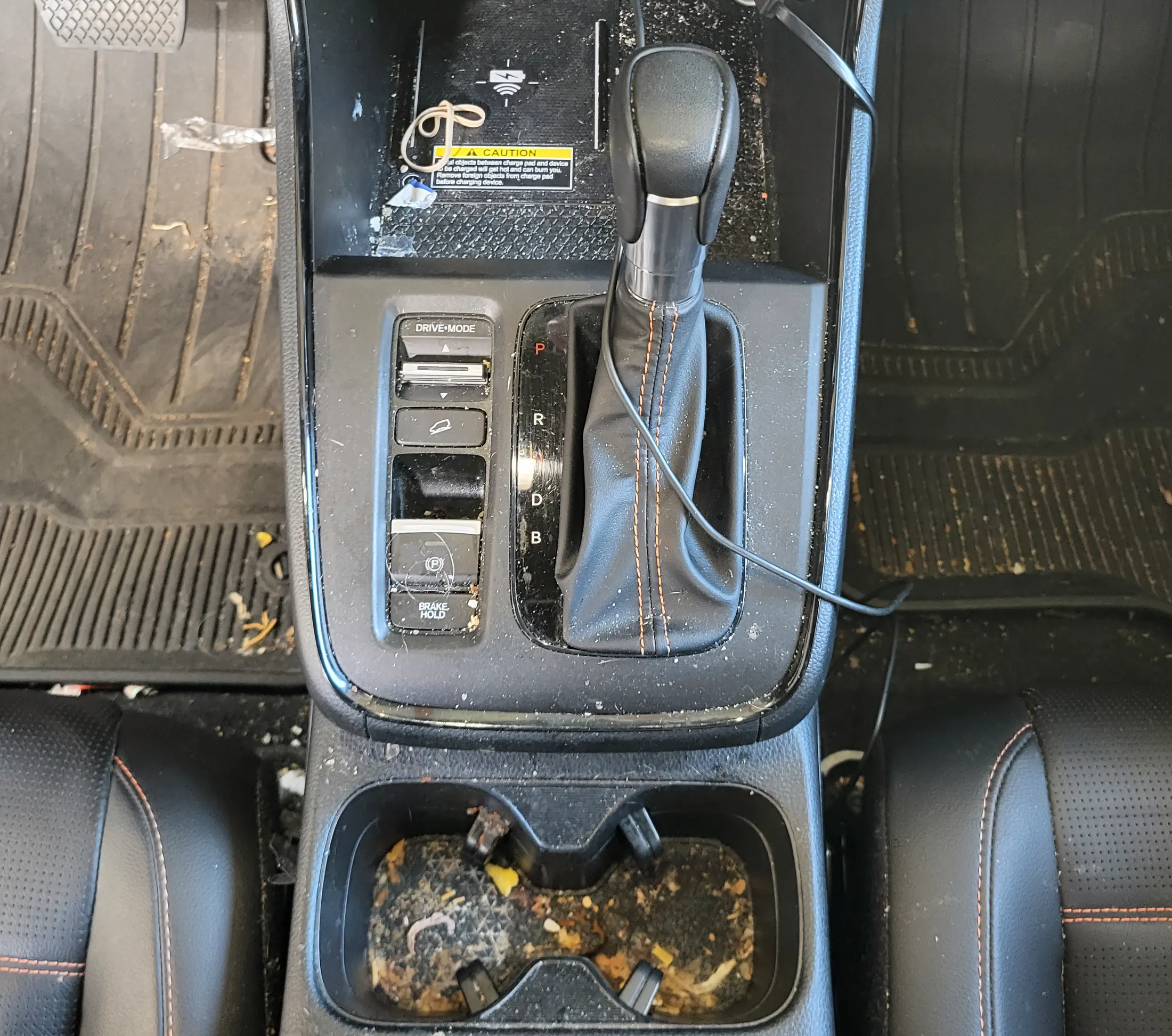 Interior console before detailing
